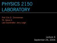 Lecture Slides on Rejection of Data - Experimental Physics | PHYS 2150