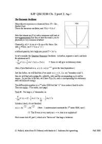 Lecture Notes on The Harmonic Oscillator | PHYS 3220