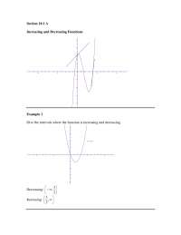 Increasing and Decreasing Functions - Solved Examples | MATH 126 - Docsity