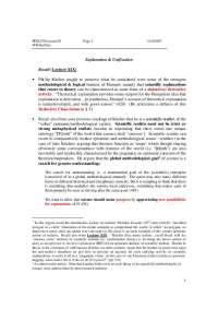 Explanation and Unification in Philosophy of Science - Lecture Notes | PHIL 250