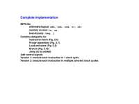 Combining Datapath: R type and Memory in Complete Implementation | CMSC 311