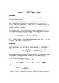 Canonical Correlation Analysis - Applied Multivariate Analysis | STAT 636
