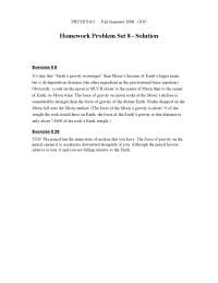 Problem Set 8 Solution | Conceptual Physics | PHYS 101N - Docsity