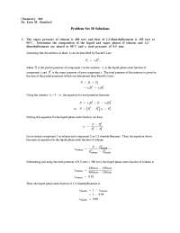 Physical Chemistry - Problem Set 10 Solutions | CHE 360.00 - Docsity