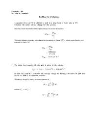 Problem Set 6 Solutions | Physical Chemistry I | CHE 360.00 - Docsity