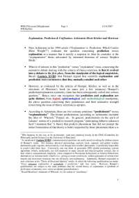 Explanation, Prediction and Unification: Achinstein Meets Kitcher and Morrison | PHIL 250