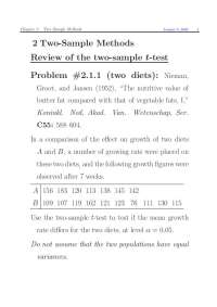 Review of Two Sample T-test - Notes | MATH 324