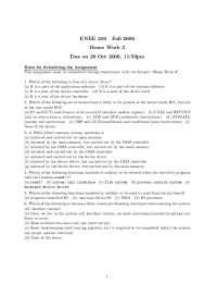 ENEE 350: Fall 2006 Homework 3 - Device Drivers and DMA Operations - Prof. Manoj Franklin