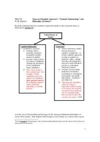 Feminist Epistemology1 and Philosophy of Science - Lecture Notes | PHIL 250