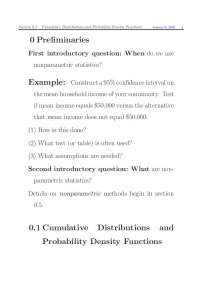 Cumulative Distributions and Probability Density Functions | MATH 324