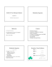 Fast Multipole Methods - Helmholtz Equation | CMSC 878R - Docsity