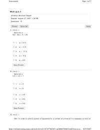 Multiple Choice Questions for Assessment Quiz 3 on Mechanics | PHYS 218 ...