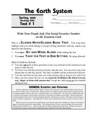 Exam 1 for Evolution of Earth - 98 Multiple Choice Questions | GEOL 230 ...