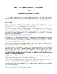 Lab: Setup Instructions and Overview | ECEN 454 - Docsity