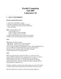 Laboratory # 2 - Parallel Computation | CS 4234 - Docsity