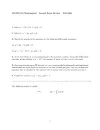 Exam 2 Review Sheet - Elementary Calculus II | MATH 221 - Docsity