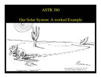 Our Solar System: A Worked Example - Life in Universe | ASTR 380 - Docsity