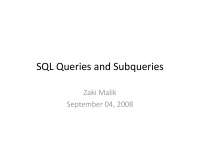 SQL Queries and Subqueries - Database Management System | CS 4604 - Docsity
