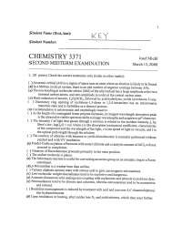 Practice Questions for Midterm Exam II - Organic Chemistry II | CHEM ...