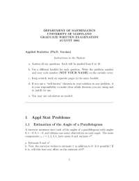Linear Statistical Models I - Exam Questions with Solutions | STAT 740 ...