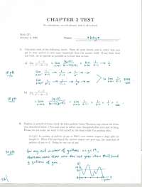 Test 2 with Answer Key - Calculus with Functions | MATH 231 - Docsity