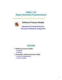 Software Process Models - Lecture Slides | CMSC 132 - Docsity