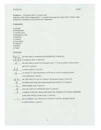 Exam Paper 1 - Biochemistry I - one problem | BCHM 461 - Docsity