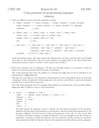 Using Grammars for Programming Languages with Solutions | CMSC 330 ...