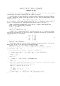 Practice Problems 2 | Numerical Methods | CS 3414 - Docsity