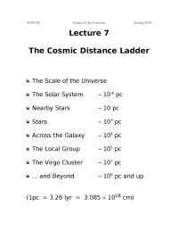 The Cosmic Distance Ladder - Class Notes | ASTR 340 - Docsity