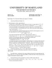 Homework 6 | Introduction to Solid State Physics II | PHYS 732 - Docsity