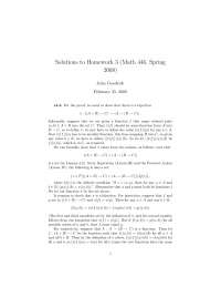 Solutions to Homework 3 - Axiomatic Set Theory | MATH 446 - Docsity