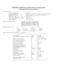 Formulas of Electric Field, Magnetism - Electricity and Optics | PHYS ...