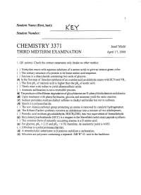 Organic Chemistry II - Midterm Exam III with Resolution | CHEM 3371 ...