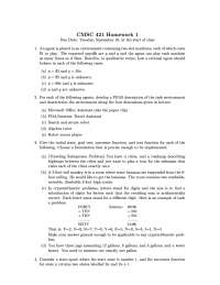 Assignment 1 Introduction Artificial Intelligence Cmsc 421 Docsity