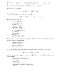 4 Problems on Vector Fields and Integrals in Calculus III - Project 5 ...