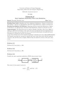 Problem Set 10 - Pulse Amplitude Modulation, Pulse Code Modulation | ECE 459