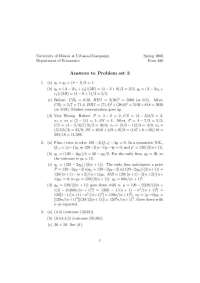 Econ 480: Answers to Problem Set 3, UIUC, Spring 2006