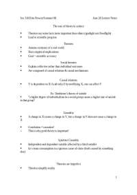 Lecture Notes on Theories & Causality in Social Sciences by Erin Powers