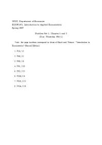 ECON 471 Problem Set 1: Introduction to Applied Econometrics