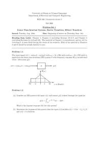13 Questions on Invariant System and Fourier Transform - Homework 1 | ECE 459