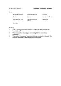 EDSPE 511 Chapter 6 Study Guide: Quantifying Behavior