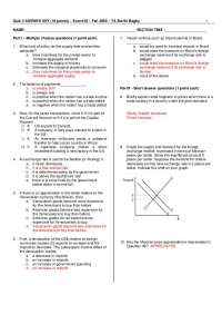 Macroeconomic Principles Quiz with Correct Answers | ECON 103