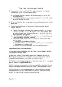 Final Exam Information for Electromagnetic Fields II | PHYS 436