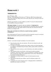 Assignment 1 for Database Systems | CS 411