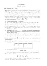 Determine Clearance Rate, Stability of Equilibrium - Mathematical Biology | MATH 345