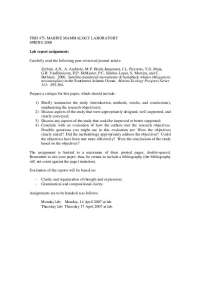 Review of 'Satellite Tracking of Humpback Whales' in Marine Mammalogy Lab (2006) - Prof. G