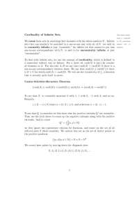 Cardinality of Infinite Sets: Countable vs. Uncountable