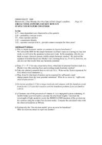 Chemistry Homework: Simple Harmonic Motion, Operators, and Wave Functions - Prof. David Gi