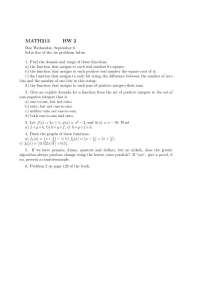 MATH213 Homework 2: Functions and Graphs